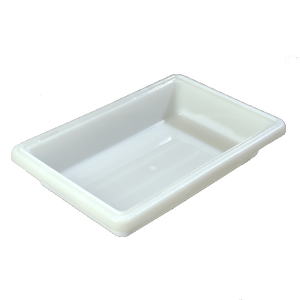 Carlisle 1063002 StorPlus™ Food Storage Box, 2 gallon, 18"L x 12"W x 3-1/2"H, white, NSF, Made in USA