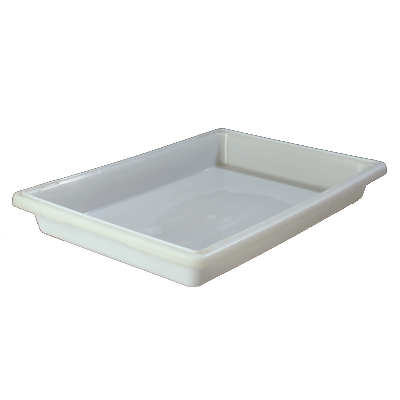 Carlisle 1064002 StorPlus™ Food Storage Box, 5 gallon, 26"L x 18"W x 3-1/2"H, white, NSF, Made in USA