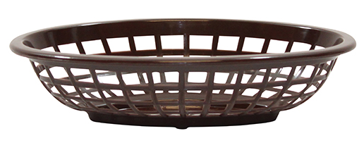 TableCraft Products 1071BR Side Order Oval Basket - Brown, Made in USA