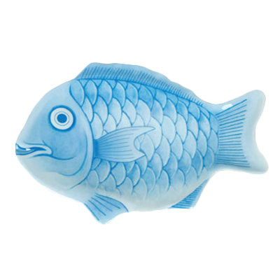 Thunder Group 1200CFB Melamine Fish Platter 12", Blue