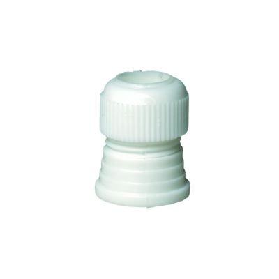 2 piece standard plastic coupler, white