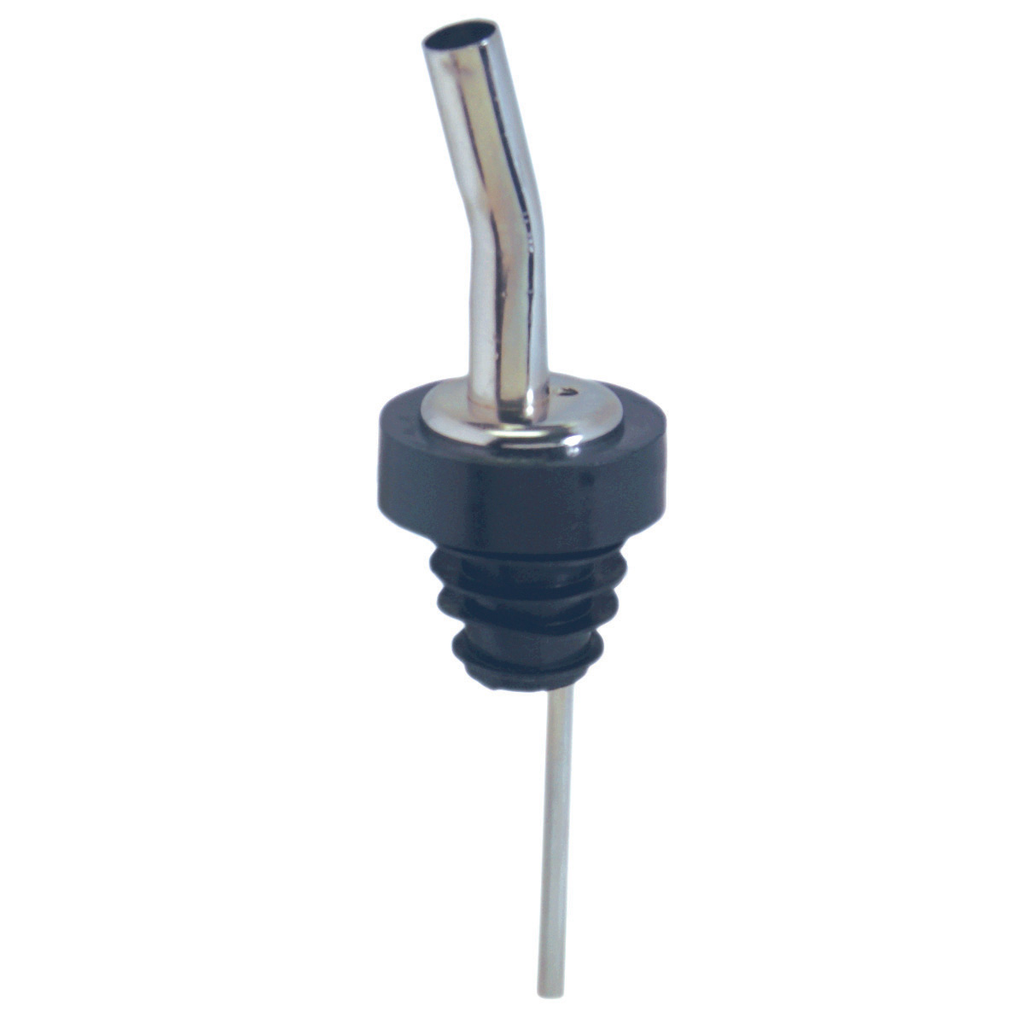 Spill-Stop 220-51 Jet Por, with Poly-Kork and black collar, excellent for large drinks, chrome, Made in USA