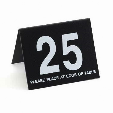 Cal-Mil 234-1-13 Number Tent 3 1/2" x 3"H 26-50 Black, Plastic