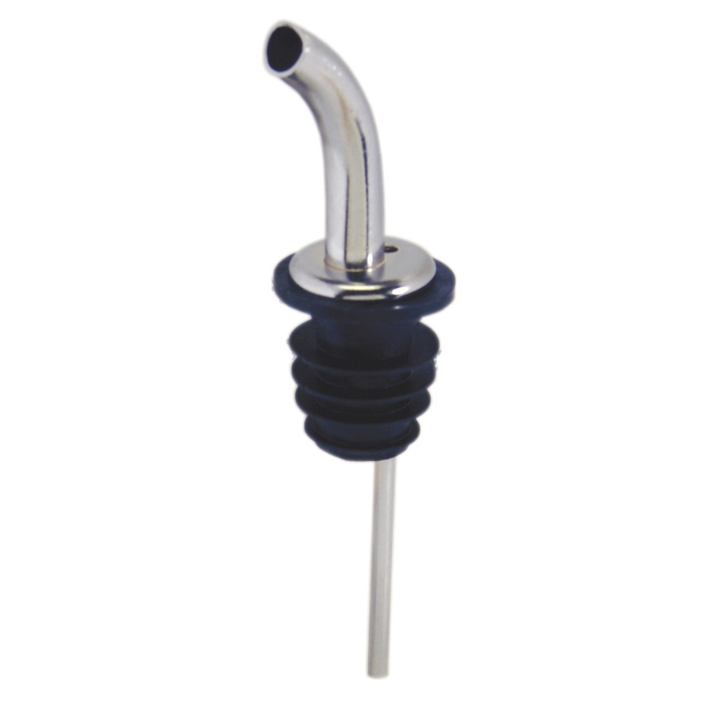Spill-Stop 245-50 Super Jet Por, with Poly-Kork, fast pouring, gooseneck spout for extra smooth, chrome, Made in USA