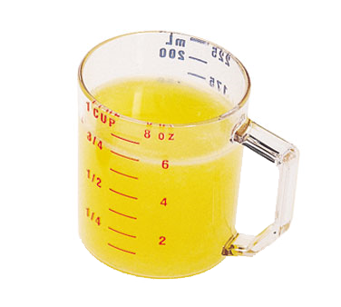 Cambro 25MCCW135 Camwear Measuring Cup, Polycarbonate, Clear