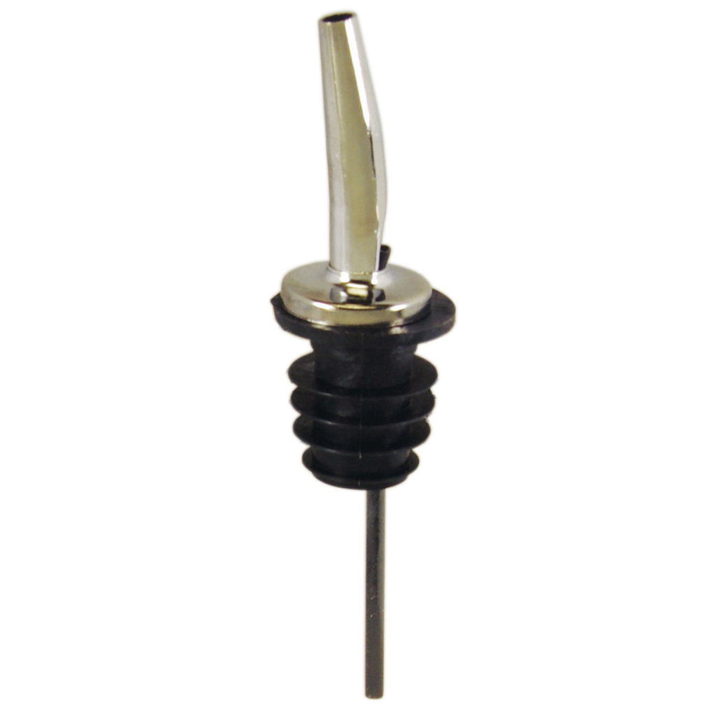 Spill-Stop 282-50 Tapered Pourer with Poly-Kork, medium speed, plastic vent, chrome