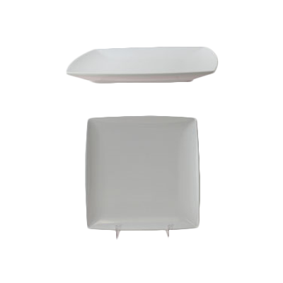 Thunder Group 29007WT Classic White 7-1/4" Square Melamine Plate