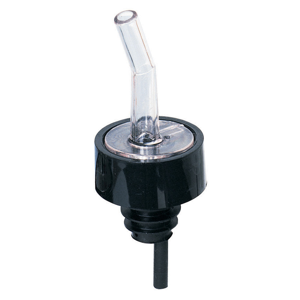 Spill-Stop 320-01 Whiskeygate, clear with black collar, ultrathane cork, SAN plastic