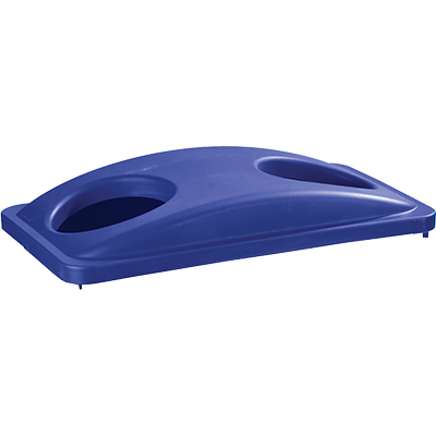 Carlisle 342027REC14 Trimline™ Bottle/Can Recycle Waste Container Lid (Fits 15/23 Gallon Container), Plastic, Blue