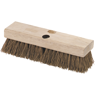 Carlisle 3619200 Flo-Pac Deck Scrub Brush Head (only), Palmyra Bristles, Hardwood Block