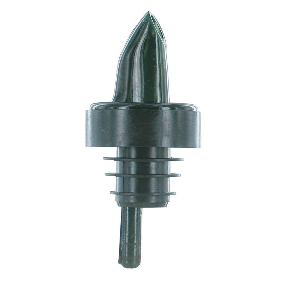 Spill-Stop 366-00 Pourer, plastic, soft poly-kork, smoke with black collar, Made in USA