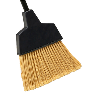 Carlisle 4165000 Duo-Sweep Flagged Angled Broom with Hood 55" - Natural