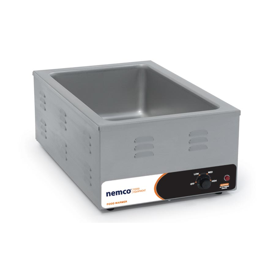 Nemco 6055A-CW Countertop Cooker/Warmer, wet operation, adjustable thermostat, stainless steel construction, 1500 watts, NEMA 5-15P, 120v/60/1ph, 12.5 amps, cETLus, NSF