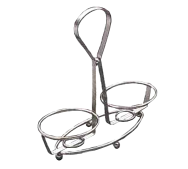 TableCraft Products 608R Oil & Vinegar Dispenser Rack, 8-1/2" x 8-3/8" x 3-7/8", chrome plated