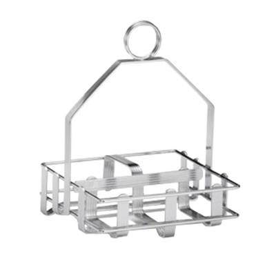 TableCraft Products 609R Condiment Rack Only, fits up to 2-1/8" dia. salt and pepper shakers, packet opening, chrome plated
