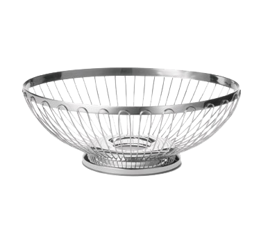 TableCraft Products 6171 Regent Basket, 7" x 6" x 2-3/4", oval, hand wash only, 18/8 stainless steel