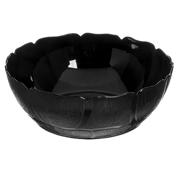 Carlisle 690903 Petal Mist Bowl - 2.4 Qt. Black Polycarbonate