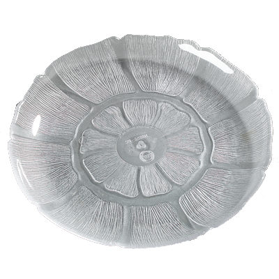 Carlisle 695607 Petal Mist® 9"Dia. Scalloped-Edge Plate, Clear Polycarbonate