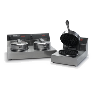 Nemco 7000A-2S Waffle Baker, dual, up to 20 (2-7" dia. waffles (1/2" thick) per hour), stainless steel construction, 120v/60/1-ph, 14.8 amps, 1780W, NEMA 5-15P, cETLus, NSF