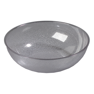Carlisle 721507 Salad Bowl, 11 qt., 15" dia., round, polycarbonate, clear, NSF