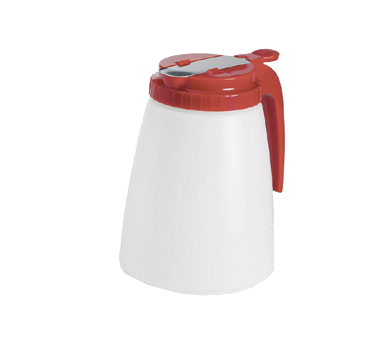 TableCraft Products 748R All-Purpose Dispenser - 48 Oz., Polyethylene Jar, Red
