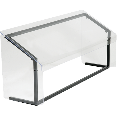 Carlisle 917203 73-1/4" Portable Sneeze Guard, Single-Sided, Acrylic/Aluminum, Black