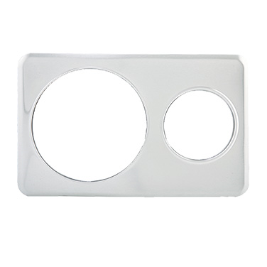 Winco ADP-610 2 Hole Steam Table Adapter Plate - 6 3/8" and 10 3/8"