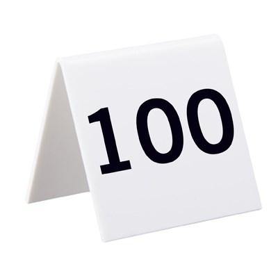 Alpine 493-76-100, Self Standing Number Cards, Numbers 76-100, Acrylic White