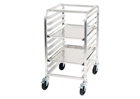 Winco ALRK-10BK Mobile 10-Tier Aluminum Sheet Pan Rack
