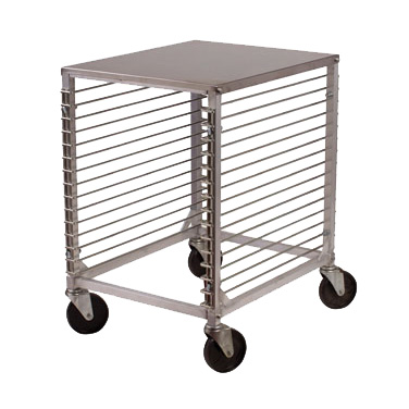 Winco ALRK-15 Aluminum Sheet Pan Rack, 15-Tier, Knockdown with 5" Swivel Casters