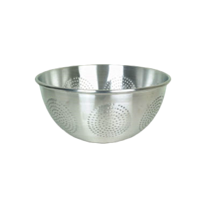 Thunder Group ALSKAC001, 12Qt Colander (No Handles) Perforated, Aluminum