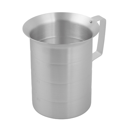 Winco AM-4 Measuring Cup, 4 quart capacity, aluminum