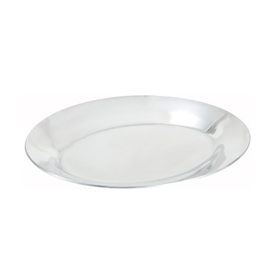 Winco APL-12 12" Oval Sizzling Platter, Aluminum