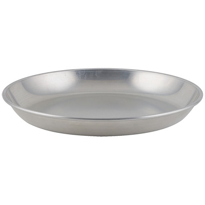 Winco ASFT-14 Seafood Tray, 13.75" Dia. x 1.5"H, Brushed Aluminum