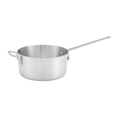 Winco ASP-10 10 Qt Aluminum Saucepan w/ Solid Metal Handle