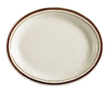 CAC China AZ-13 Arizona Platter, 11-1/2"L x 9"W x 1"H, oval, narrow rim