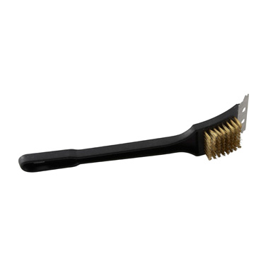 Winco BR-12 12" Grill BBQ Brush w/ Brass Wire Bristles