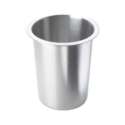 Cal-Mil 1017-SOLID Round Solid Cutlery Cylinder - 5.5"H, Stainless Steel, Silver