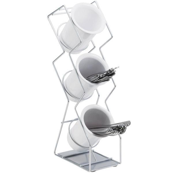 Cal-Mil 1025-3-39 Iron Cylinder Display, 3-Hole - Silver