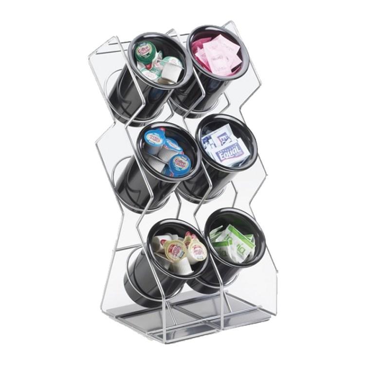 Cal-Mil 1025-6-39 Iron Cylinder Display, 6-Hole Space - Silver