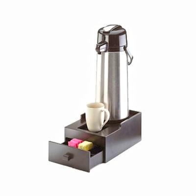 Cal-Mil 1051-1-96 Single Airpot Stand with Packet Drawer - Drip Tray, Midnight