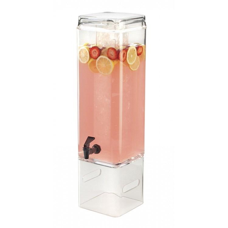 Cal-Mil 1112-5AINFH 5 Gallon Square Beverage Dispenser, Clear Acrylic