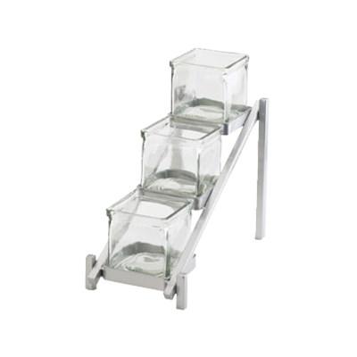 Cal-Mil 1149-74 3 Tier Jar Display - Glass Jars, Silver