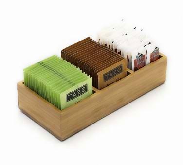 Cal-Mil 1246 Bamboo Packet Organizer, 3 Slot, Rectangle