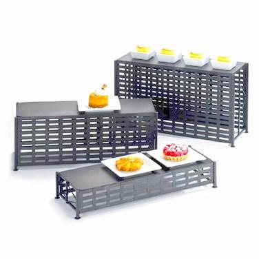 Cal-Mil 1247-11 Rectangular Buffet Riser - 11.5"H, Iron, Black
