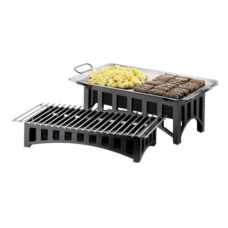 Cal-Mil 1360-22-13 Bridge Style Chafer Alternative, 22 X 12 X 7.5"H, Black