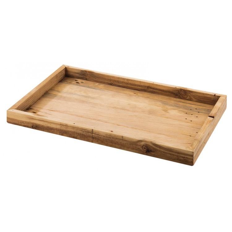 Cal-Mil 1367-12-99 Rectangular Madera Tray, 19.25"W X 11.75"D, Reclaimed Wood