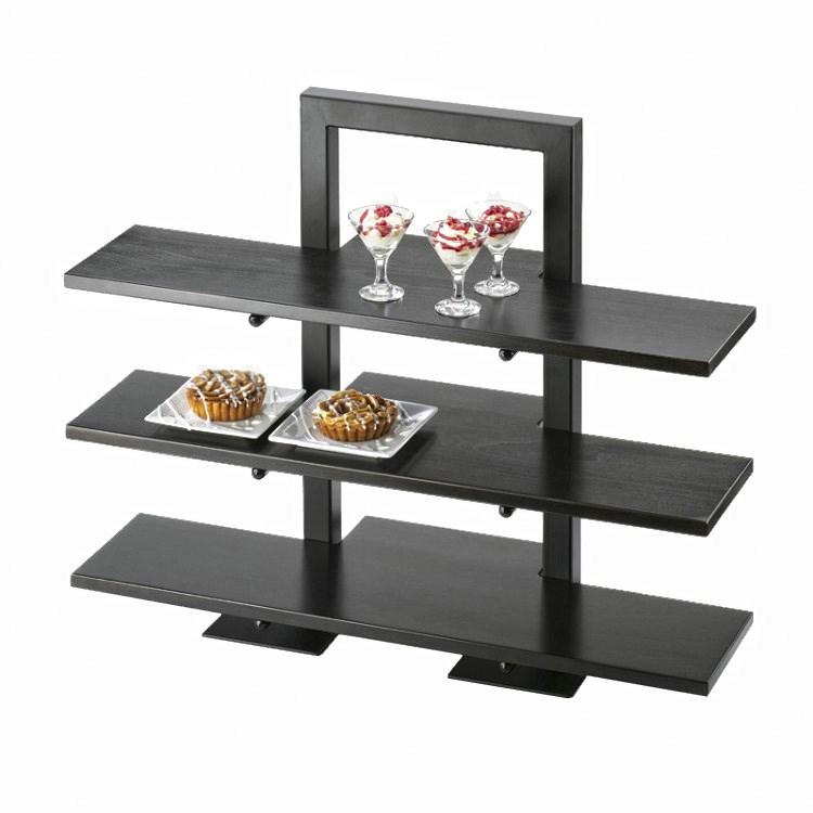 Cal-Mil 1449-96 Midnight Bamboo Frame Riser Shelf, 32"W X 11.5"D X 0.5"H