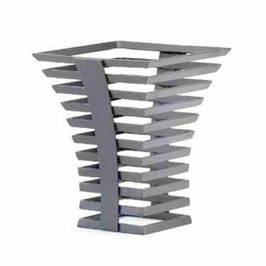 Cal-Mil 1465-10-13 10" Metal Elevation Riser with 8" Square Crown, Black