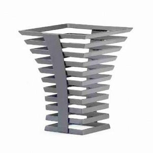 Cal-Mil 1465-10-13 10" Metal Elevation Riser with 8" Square Crown, Black